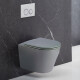 INODORO PARA COLGAR REDONDO SERIE POWELL GRIS MATE 000