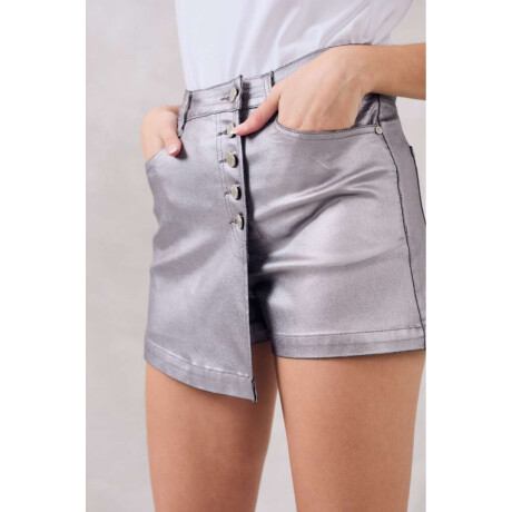 Skort Metalizada Plata