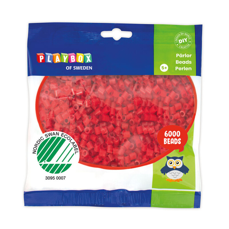Cuentas para planchar 6.000 piezas Hama Beads Playbox Rojo