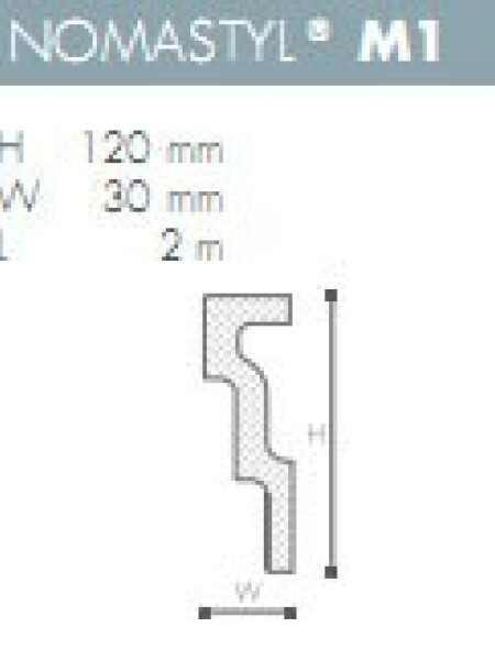 MOLDURA POLIESTIRENO NOMASTYL- M1 - 2 mts - N/A