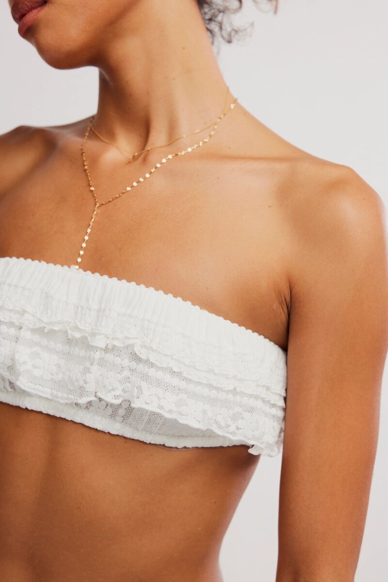 TOP BANDEAU FLIRTY FRILL Marfil