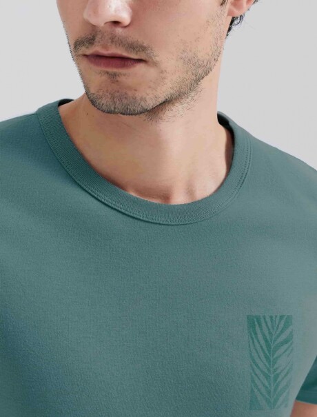 CAMISETA CON ESTAMPA MODELO REGULAR VERDE