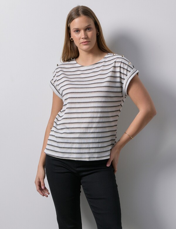 Blusa Botones BLANCO/MULTI