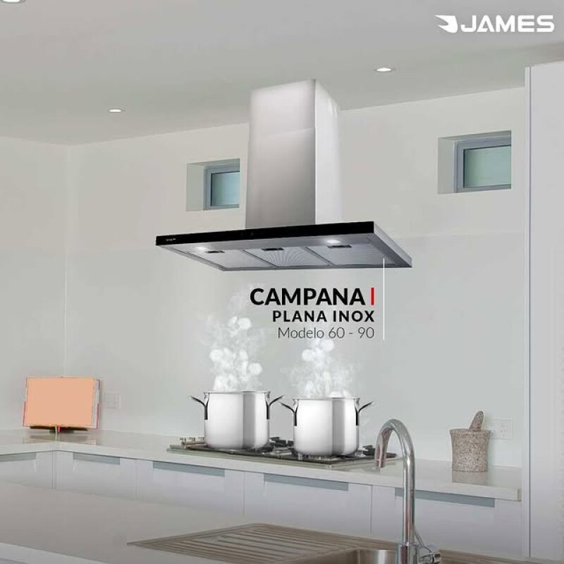 Campana Plana James 60 Inox Extractor Con Control Touch Campana Plana James 60 Inox Extractor Con Control Touch