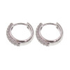Caravanas / Aros de oro blanco 18k con circonias N0378W Caravanas / Aros de oro blanco 18k con circonias N0378W