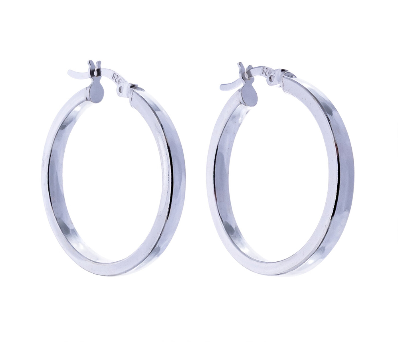 Par de aros de plata 925. 