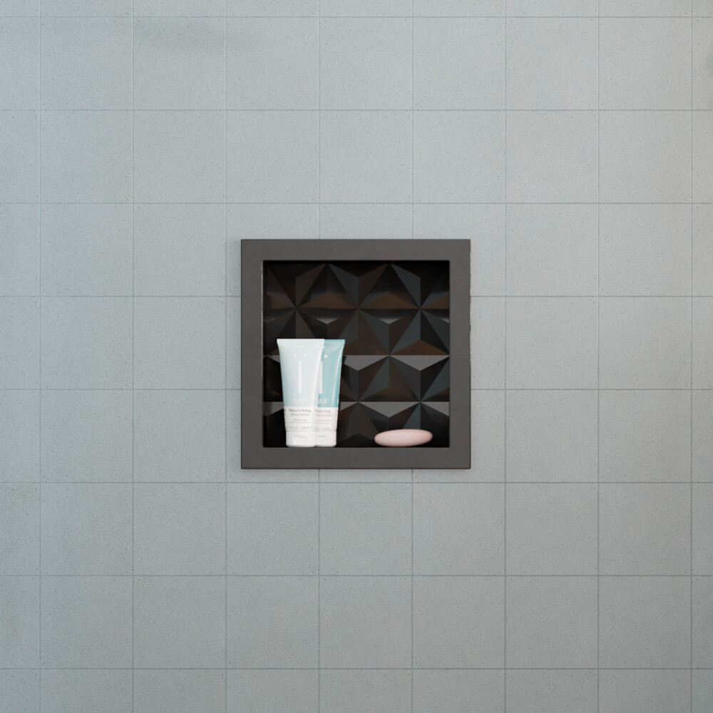 NICHO DE EMPOTRAR PARA DUCHA MARMOL SINTETÉTICO 30x30 CM NEGRO Nicho De Empotrar Para Ducha Marmol Sintetético 30x30 Cm Negro