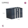 Caseta Galpon Jardin Lumax cumbria Gris Oscuro 204x270x206 Caseta Galpon Jardin Lumax cumbria Gris Oscuro 204x270x206