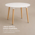Mesa Comedor ComboHome Milan Redonda Laqueada 80Cm Premium Blanco 1