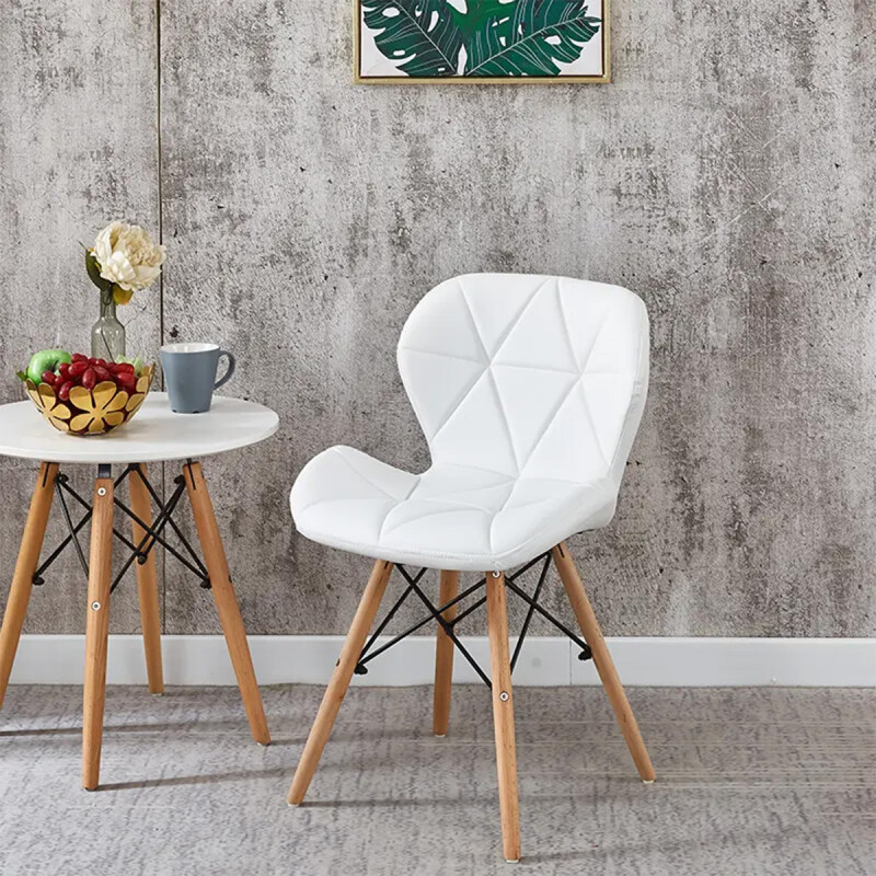 Silla Victoria Eames acolchonada BLANCO