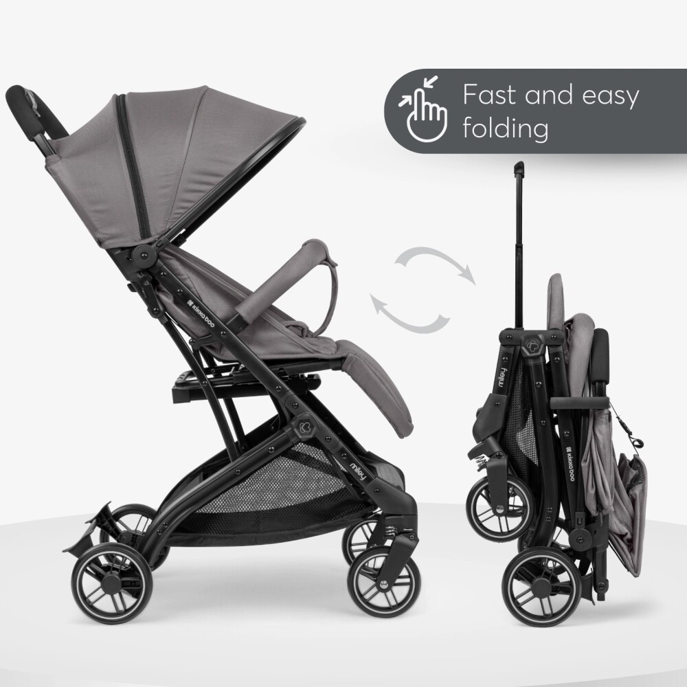 Coche miley carry on KIKKABOO gris