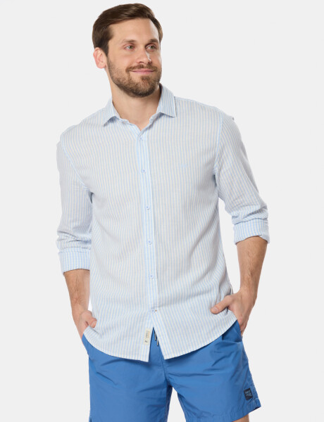 SHORT DE BAÑO LISO Celeste