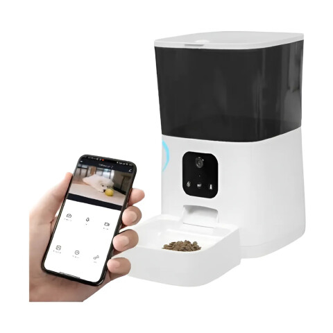 Alimentador Mascotas Dispensador Alimento Smart Camara ALIMENTADOR SMART PL C/CAMARA JKQA002 6L