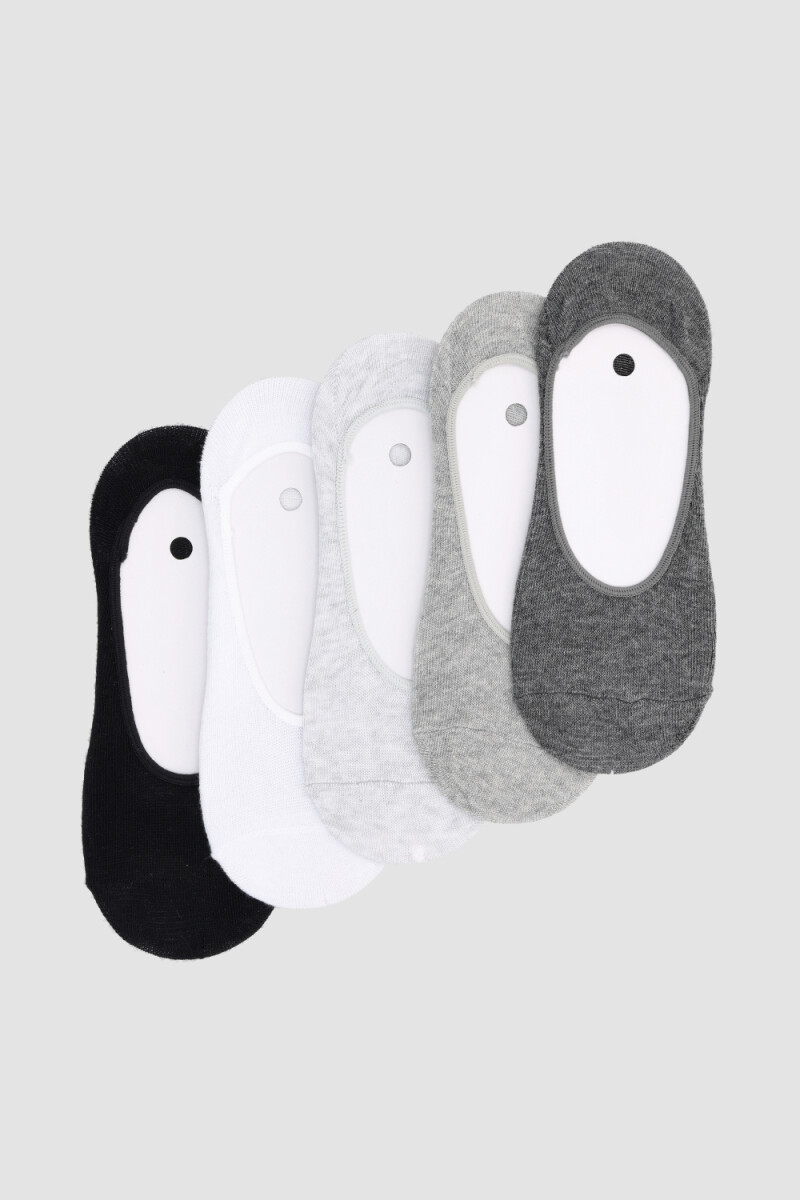 Pack de 5 medias invisibles lisas Variante 3