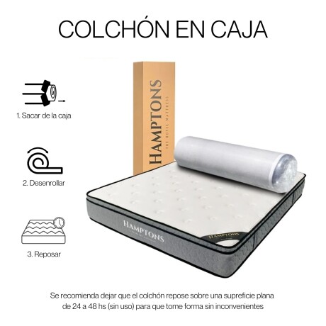 Sommier Plaza Y Media Hamptons Ruthenium Gris