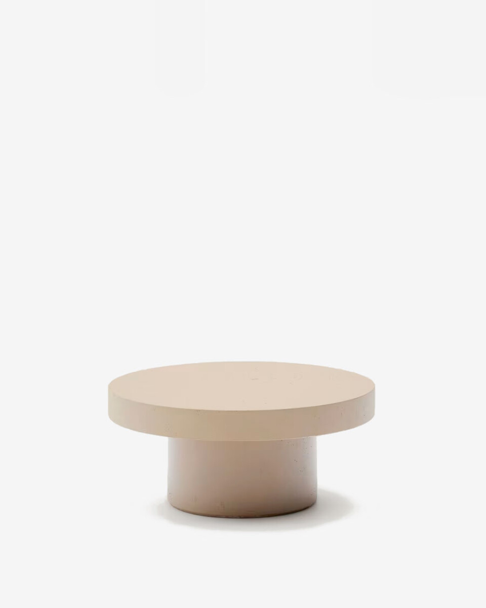 Mesa de centro Aiguablava de cemento verde Ø 66 cm - beige Ø 66 cm 
