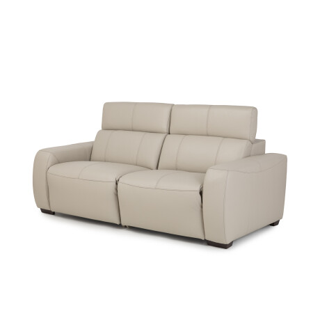 Sofá Genius (Reclinable eléctrico) - Cuero Básico - 2 cuerpos Arena
