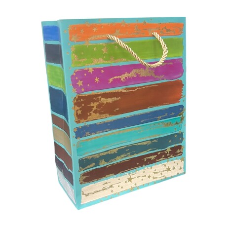 Bolsa Top Chica Trazos de Pintura Celeste