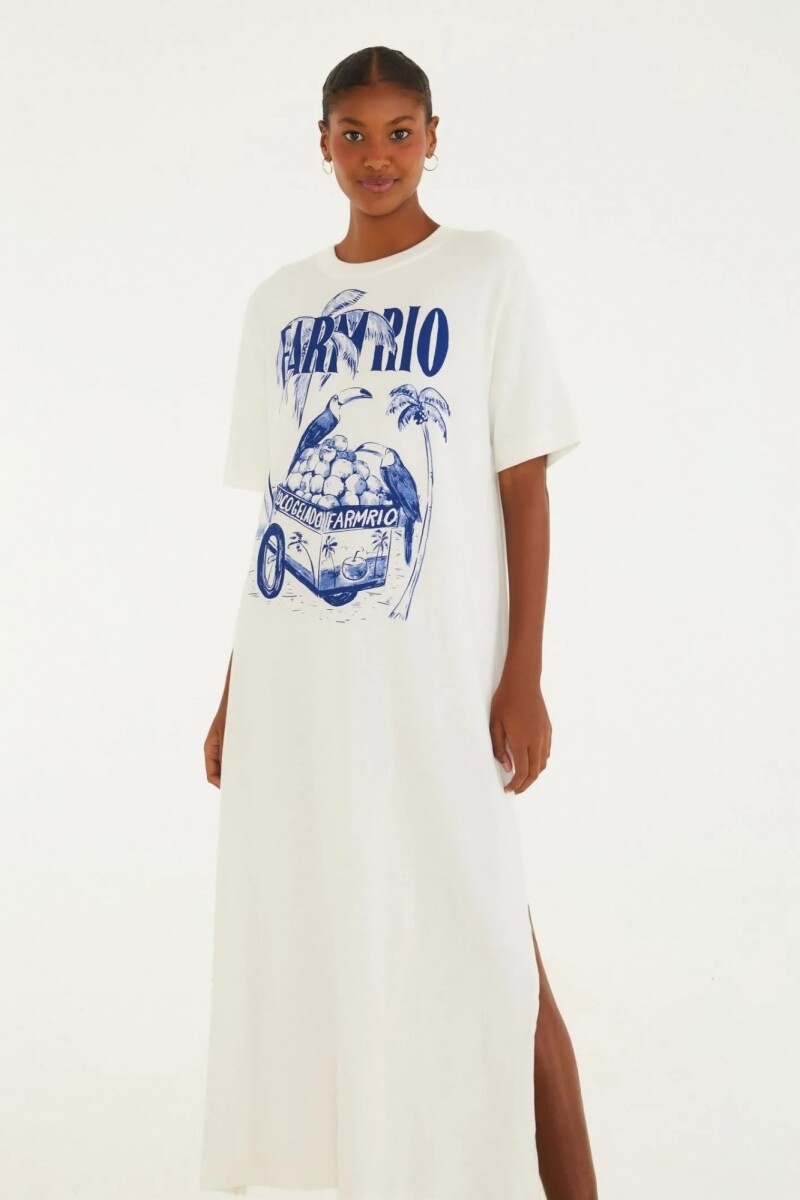 VESTIDO LARGO COCO Blanco