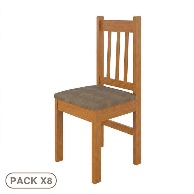 PACK x 8 SILLAS EN MADERA MACIZA PACK x 8 SILLAS EN MADERA MACIZA