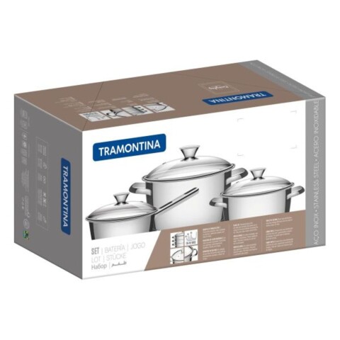 Juego De Ollas Tramontina 3 Piezas Allegra Juego De Ollas Tramontina 3 Piezas Allegra