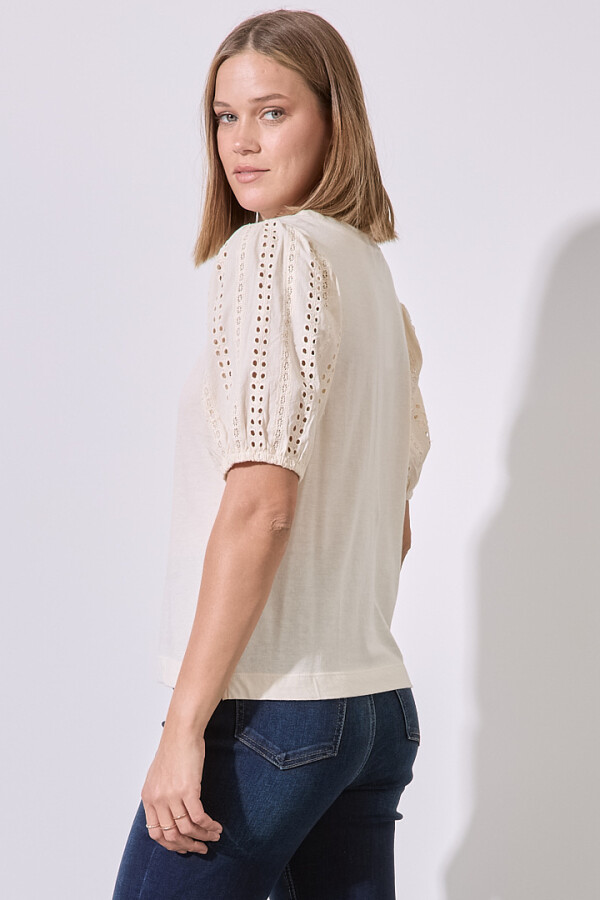 Blusa Broderie BEIGE