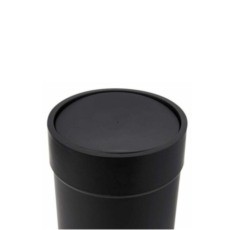 Papelera 6 ltrs con tapa Touch Negro