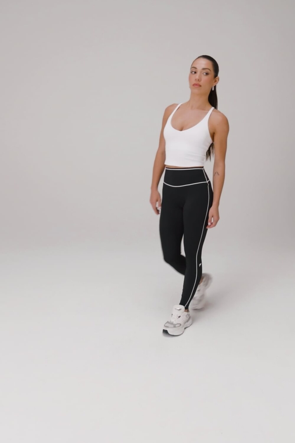 Legging The No-Seam Pureluxe Tlc Legging Mujer Black/Classic White
