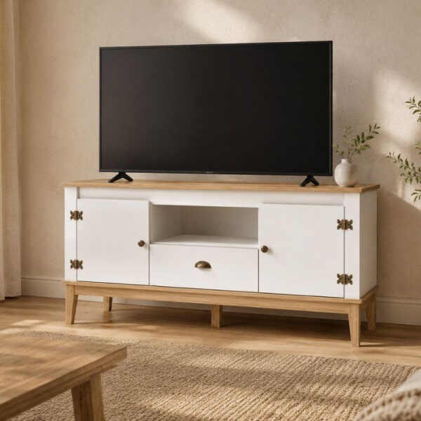 RACK PARA TV LINEA COLONIAL - MIEL/BLANCO RACK PARA TV LINEA COLONIAL - MIEL/BLANCO
