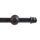 Barrote cortina metal EuroClassic DUO 2,0m + 2 soportes MARRON OSCURO