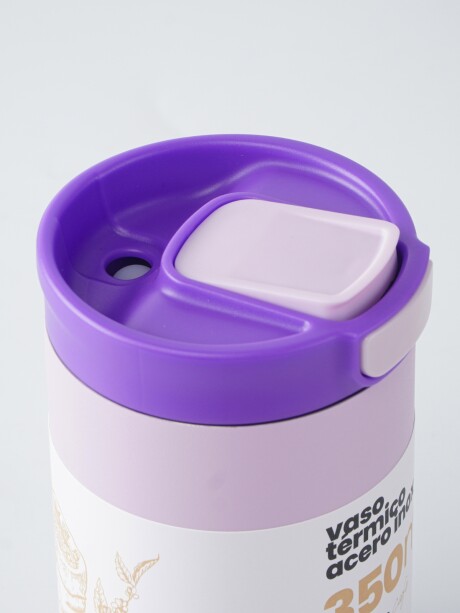 Vaso Térmico Push&Drink 500mL. Lila