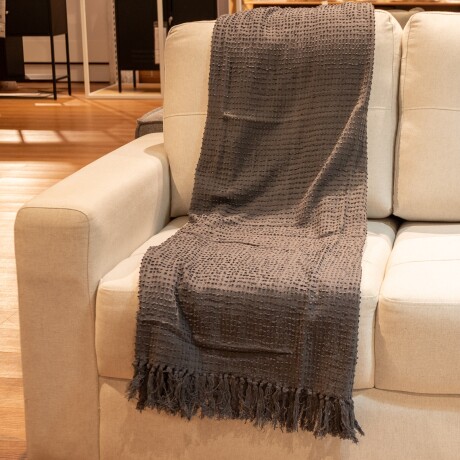 THROW ONYX ALGODON GRIS COTTON GRISOSCU