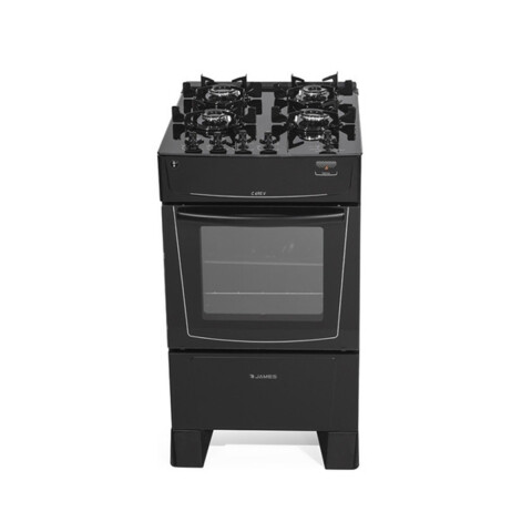 Cocina Gas Mesa Vidrio Templado James C 690 V Negra Color Negro Cocina Gas Mesa Vidrio Templado James C 690 V Negra Color Negro