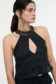TOP HALTER Negro