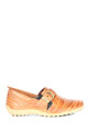 Zapato Bajo Clásico con Hebilla Cuero Terracota