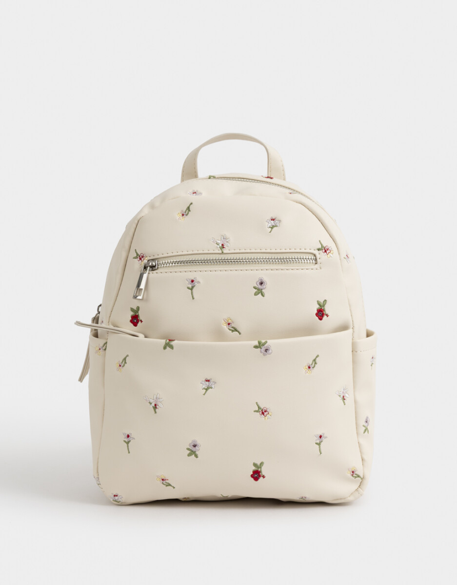 Mochila Bordada Florcitas 