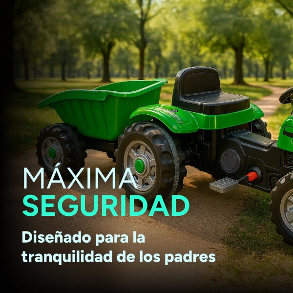 Auto Tractor Con Zorra Remolque Pedal Infantil Niños Pilsan Montable Auto Tractor Con Zorra Remolque Pedal Infantil Niños Pilsan Montable