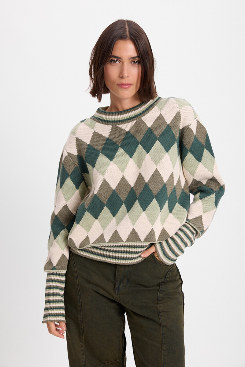 Sweater Escocesa - Verde 
