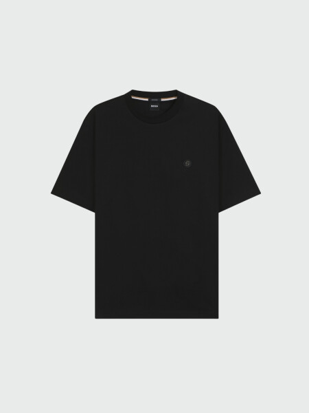 BOSS - Remera Regular Monograma Double B Negro Estampado