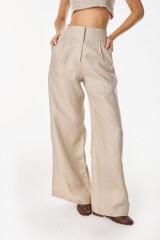 Pantalon Lino Soft Beige