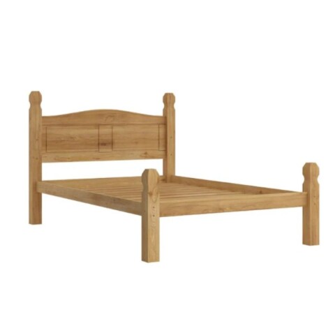 Cama 2 Plazas Natural Línea Mexicana Madera Maciza Cama 2 Plazas Natural Línea Mexicana Madera Maciza