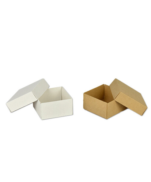 Caja eco 04 - 12x12x6 cm. REVERSIBLE BLANCO - MADERA