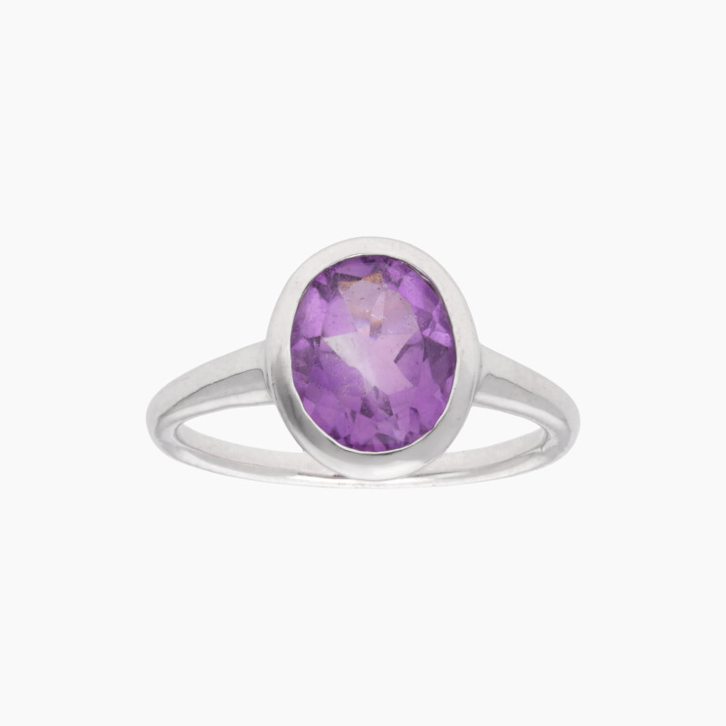 Anillo en plata 925 con Amatista Anillo En Plata 925 Con Amatista