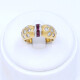 Anillo En Oro 18K, Brillantes Y Rubies Legitimos Anillo En Oro 18K, Brillantes Y Rubies Legitimos