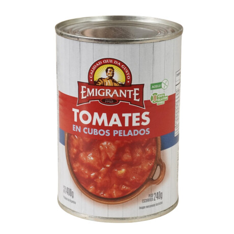 Tomates en cubos pelados Emigrante 400g Tomates en cubos pelados Emigrante 400g