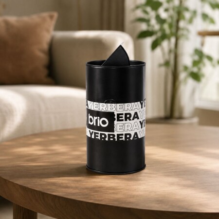 YERBERA METÁLICA CILÍNDRICA NEGRA NEGRO