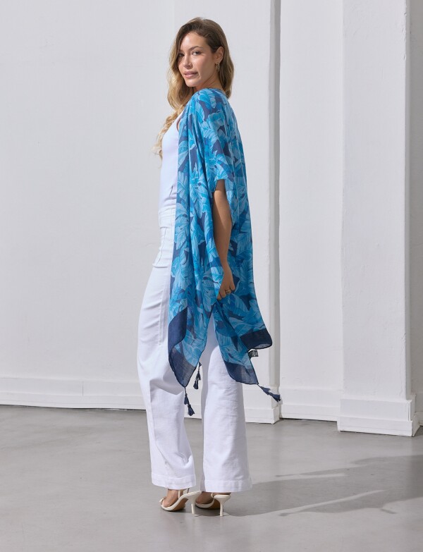 Kimono Printed AZUL/MULTI