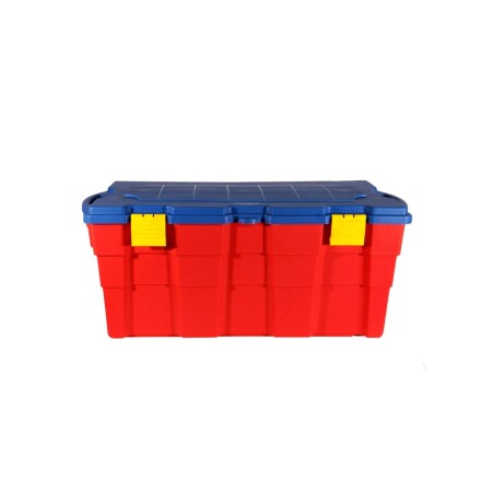 CAJA BAUL ORGANIZADOR 100LTS WENCO ROJO-AZUL 94X45X40CM Sin color