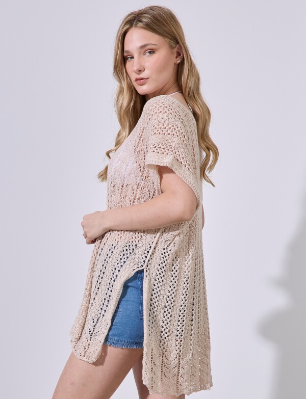 Kaftan Crochet BEIGE