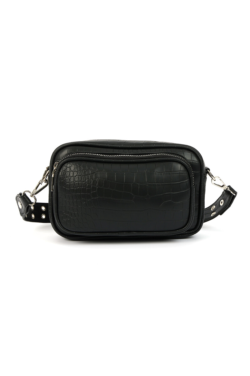 Bandolera multicerres PU - Negro 